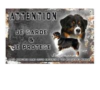 Panneau Chien personnalisée Berger Australien Tricolor - pré perforée et vis comprises. De 30 à 15 cm