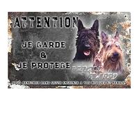 Panneau Chien personnalisée Berger Picard - pré perforée et vis proposées. De 30 à 15 cm