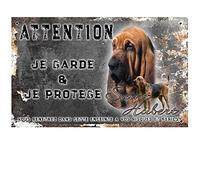 Panneau chien personnalisée chien de saint Hubert - pré percée et vis livrées. De 30 à 15 cm