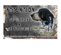 Panneau chien personnalisée chien petit bleu de gascogne - pré perforée et vis données. De 30 à 15 cm