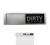 Panneau « Clean Dirty » pour lave-vaisselle - Indicateur d'état magnétique coulissant | Étiquette facile à lire en acier inoxydable | Option autocollante à aimant puissant pour une utilisation non