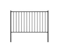 vidaXL Panneau de clôture avec poteaux – Acier thermolaqué 1,81 x 1 m Noir 145210