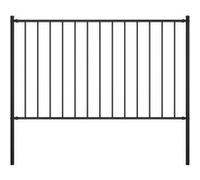 vidaXL Panneau de clôture avec poteaux – Acier thermolaqué 1,81 x 1 m Noir 145210