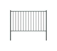 Vidaxl Panneau Clôture Poteau Acier Enduit Poudre 1,7x1,25m Anthracite