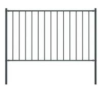 Vidaxl Panneau Clôture Poteau Acier Enduit Poudre 1,7x1,25m Anthracite