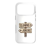 Panneau « Clowns to Left Jokers to Right » coincé au Milieu Coque pour iPhone 17 Pro