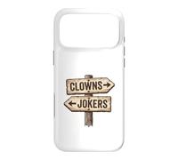 Panneau « Clowns to Left Jokers to Right » coincé au Milieu Coque pour iPhone 17 Pro Max
