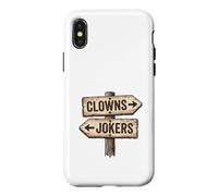 Panneau « Clowns to Left Jokers to Right » coincé au Milieu Coque pour iPhone X/XS