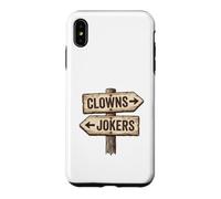 Panneau « Clowns to Left Jokers to Right » coincé au Milieu Coque pour iPhone XS Max