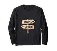 Panneau « Clowns to Left Jokers to Right » coincé au Milieu Manche Longue
