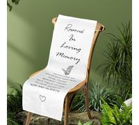 Panneau Commémoratif Mariage, 127x33 cm Bannière de Panneau de Sièges Réservés en Lin Réservé à la Douce Mémoire Réservez Une Place pour Quelqu'Un Au Paradis pour la Décoration Souvenir