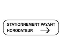 Panneau complément stationnement arrêt 500x350 Ecolign M6e ex.1 cl2 - NADIA SIGNALISATION - PNC500350E2M6ee1