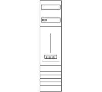 Panneau complet, univers Z 1ZP, H=1050mm, 1 panneau - Panneau de comptage 1 kWh-mètres 0 rangées