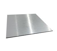 Panneau Composite Aluminium Brossé épaisseur 2 mm. Plaque alu avec au Centre un Polyéthylène (PVC) - 10 x 40 cm (100 x 400 mm)