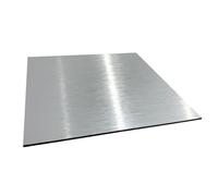 Panneau Composite Aluminium Brossé épaisseur 2 mm. Plaque alu avec au Centre un Polyéthylène (PVC) - 60 x 40 cm (600 x 400 mm)