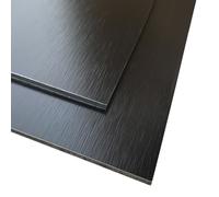 Panneau Composite Aluminium Brossé Noir et Cuivre Reversible - SIGNALETIQUE.BIZ FRANCE - 3mm 100 x 400 mm