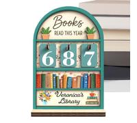 Panneau Compteur de Livres Lus Cette Année | Support en Bois pour Défi de Lecture,Panneau Suivi Lecture - Pour Objectif De Jusqu'à 999 Étudiant Libraire Cadeau
