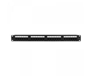 Panneau connecté pour rack 19" 1U, jusqu'à 24 connecteurs RJ45 CAT6 UTP