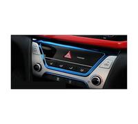 Panneau Console Centrale Pour Hyundai Pour Elantra 2016 2017 2018 2019 C2011 Garniture Commande Centrale En Acier Inoxydable Couvercle Cadre Panneau Commande Climatisation Voiture Cadre Intérieur(Blue