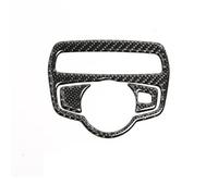 Panneau contrôle carbone Autocollant de garniture de bouton de commutateur de phare en fibre de carbone pour Mercedes Benz W205 C180 C200 C300 2017 Film carbone décoratif(Classic Style)