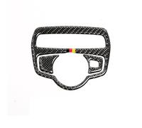 Panneau contrôle carbone Autocollant de garniture de bouton de commutateur de phare en fibre de carbone pour Mercedes Benz W205 C180 C200 C300 2017 Film carbone décoratif(Germany Style)