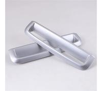 Panneau contrôle carbone Autocollant décoratif en fibre de carbone ABS pour phare antibrouillard avant de voiture, compatible avec BMW Série 4 G26 2022-2024 Film carbone décoratif(Silver)