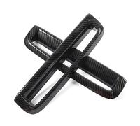 Panneau contrôle carbone Autocollant décoratif en fibre de carbone ABS pour phare antibrouillard avant de voiture, compatible avec BMW Série 4 G26 2022-2024 Film carbone décoratif(Carbon Fiber)