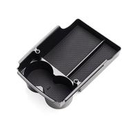 Panneau contrôle carbone Convient pour Tesla Model S Model X Console centrale Organiseur Porte-gobelet Accoudoir Boîte de rangement Accessoires de voiture 2016-2021 Revêtement carbone console centrale