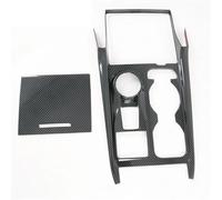 Panneau contrôle carbone Garniture de panneau de boîte de vitesses de console centrale de voiture, intérieur en fibre de carbone, adapté au Ford Explorer 2020 2021 2022 2023 Film carbone décoratif