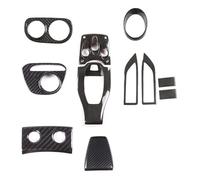 Panneau contrôle carbone Kit en fibre de carbone véritable pour panneau de commande centrale, cadre de bouton, adapté à la Ferrari 458 F142 2011-2016 conduite à gauche Film carbone décoratif