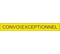 Panneau Convoi Exceptionnel Camion - Magnétique ou Adhésif - Réfléchissant Haute Visibilité - Signalisation Transport Routier Réglementaire - 110x40 ou 190x25 cm (190 x 25 cm, Adhésif)