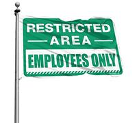 Panneau « Cool Flags Room Guys Restricted Area » - Drapeau de jardin amusant - Règles de grotte (30 x 45 cm)