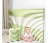 Panneau Coussin Mural Tete de Lit, Panneau Tete de Lit à Coller, Mousse de Protection Panneaux Muraux Rembourrés pour Enfant Autistes, Anti-Collision Panneau Mural Decoratif(Grass green,20x200 cm)