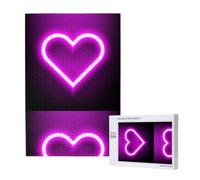 Panneau Cœur Lumineux, Puzzle 1000 Pièces pour Adultes, Jeu de Puzzles Stimulants, Puzzles