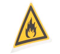 Panneau D’avertissement Inflammable Jaune en Pet pour Sécurité