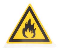 Panneau D’avertissement Inflammable Jaune Pet, Sécurité Incendie