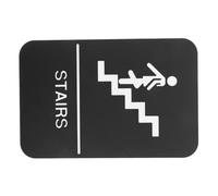 Panneau D’escalier Accessible avec Braille, Signalisation Ada Noire | Plastique à Contraste Élevé, Surface Tactile Claire, Porte ou Mur Intérieur, Usage Centres Commerciaux
