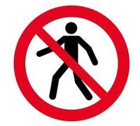 Panneau d’interdiction rond 300mm ''Interdit aux piétons'' - NOVAP - 4061436