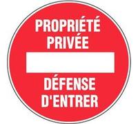 Panneau d’interdiction rond 300mm ''Propriété privée'' - NOVAP - 4061368