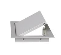 Panneau d'accès à ouverture par poussée, alliage d'aluminium, adapté murs | Panneau d'accès à bouton-poussoir, serrure magnétique, cadre épaissi, durable et antirouille(Light gray,150x150mm)
