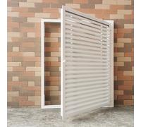 Panneau d'accès à persiennes pour ventilation, Porte d'accès caché en alliage d'aluminium, grande ventilation de grenier intérieure/extérieure en aluminium blanc(50x100cm(19.7x39.4in))