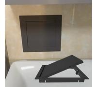 Panneau d'accès au plafond - Trappe d'accès tactile pour cloison sèche, Trappe de Visite Rectangulaire en Aluminium, Grand Panneau de Trappe D'accès pour Cloisons Sèches(Black,19.7x19.7in(50x50) cm)