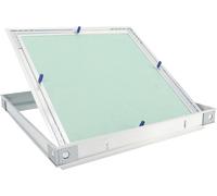 Panneau d'accès Cadre en alliage d'aluminium épais Porte d'accès en plaques de plâtre pour bureau Centre commercial Hôtel 450x450mm/17.7x17.7in