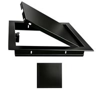 Panneau D'accès, Couvercle D'inspection, Porte D'inspection D'entretien | 25x25cm, 25x30cm, 25x35cm, Cadre en aluminium, Surface lisse, Facile à installer, Pour tuyaux/câbles(Black,20x25cm)