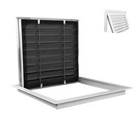 Panneau d'accès CVC avec grille d'aération et filet anti-poussière - Fixation au plafond ou au mur - Pour cuisine, bureau et maison