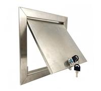 Panneau d'accès de 4 à 36 pouces for cloison sèche, porte métallique fixée au mur ou au plafond avec serrure adre acier inoxydable, couvercle trou mural(46x91cm/18x36")
