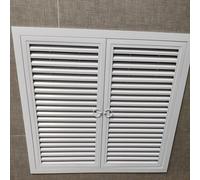 Panneau d'accès de plomberie en aluminium - Grille d'aération double porte pour inspection murale, porte de service pour câbles électriques cachés (60 x 115 cm)