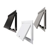 Panneau d'accès dissimulé en métal blanc pour mur ou plafond, cloison sèche, plafond, mur/grenier, avec serrure et clé, pour plomberie/électricité (noir, 15 x 15 cm)