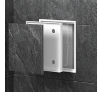Panneau d'accès dissimulé en plastique, trappe d'inspection carrelée invisible, porte de révision en PVC pour plomberie et électricité, blanc, 20 x 20 cm (blanc, 16 x 16 cm)