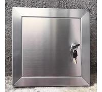 Panneau d'accès en acier inoxydable 15 x 15 cm pour cloison sèche, porte de service de plomberie avec clés, piège de salle de bain, entretien facile, trappe d'inspection, porte d'accès mural durable